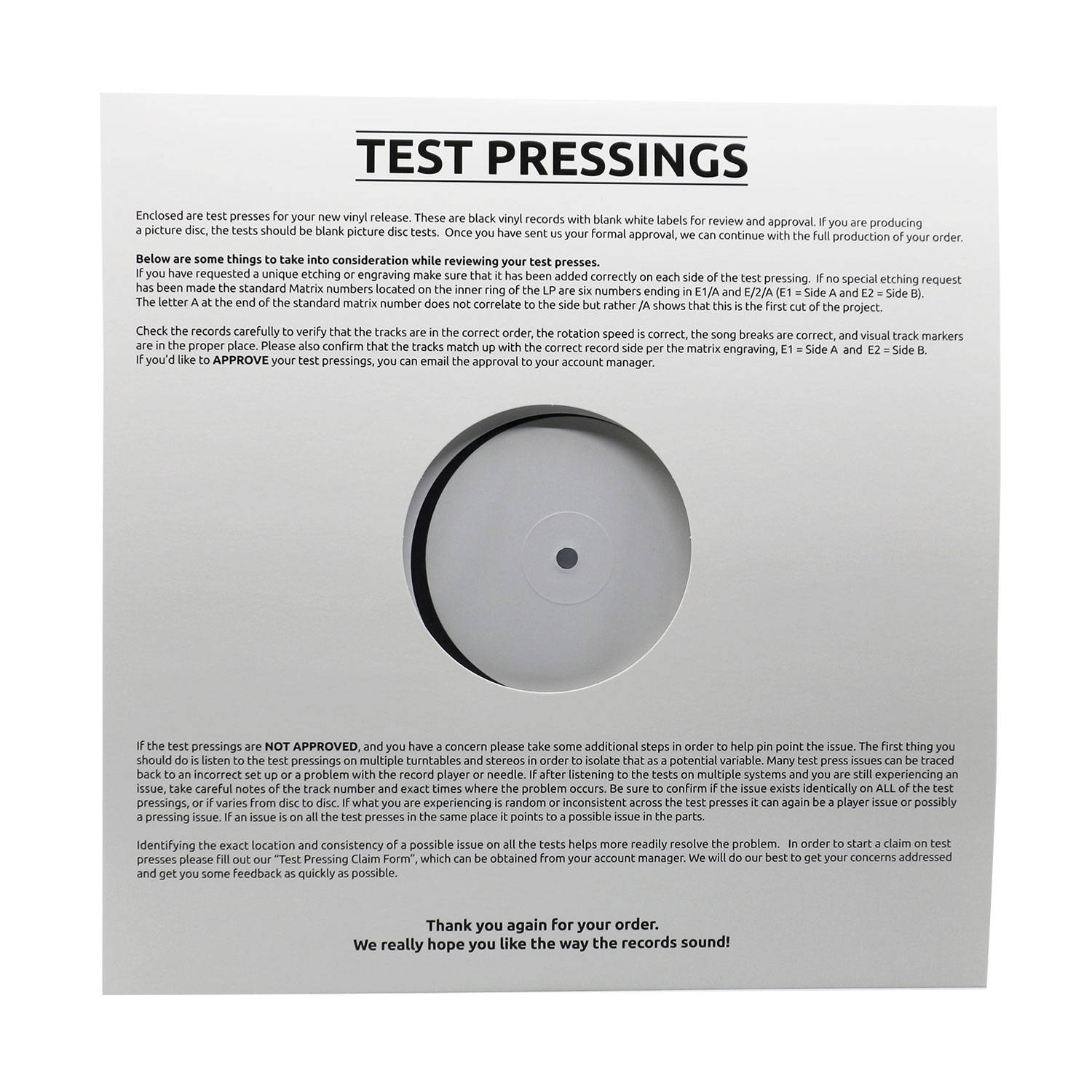 Neon Sounds Test Pressing Autographed by Andrew, Greg & PJ Numbered 11-20